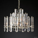 Mirello Prismed Crystal Round Chandelier 24"