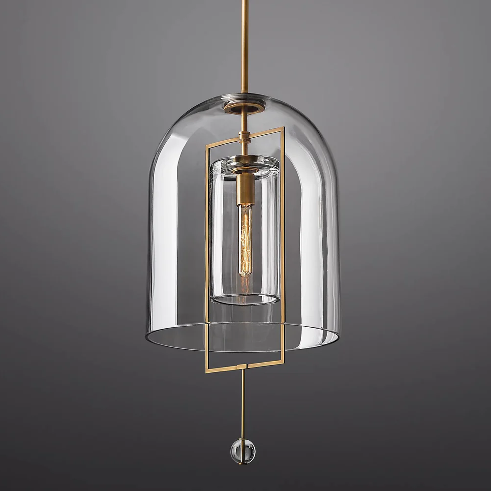 Fulcrum Cloche Glass Pendant Light