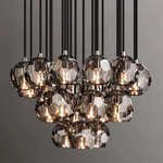 Boule Geometric Cristal Cluster Chandelier 24"
