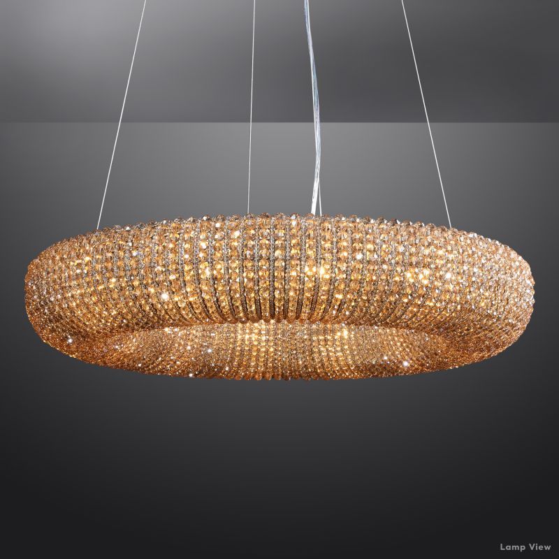 Halo Luminous Crystal Round Chandelier 32"