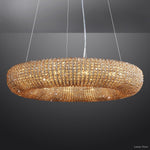 Halo Luminous Crystal Round Chandelier 59"