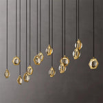 Eclatant Inset Crystal Linear Chandelier 72"