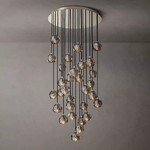 Boule Spherical Cristal Cluster Chandelier 30"