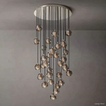 Boule Geometric Cristal Cluster Chandelier 30"