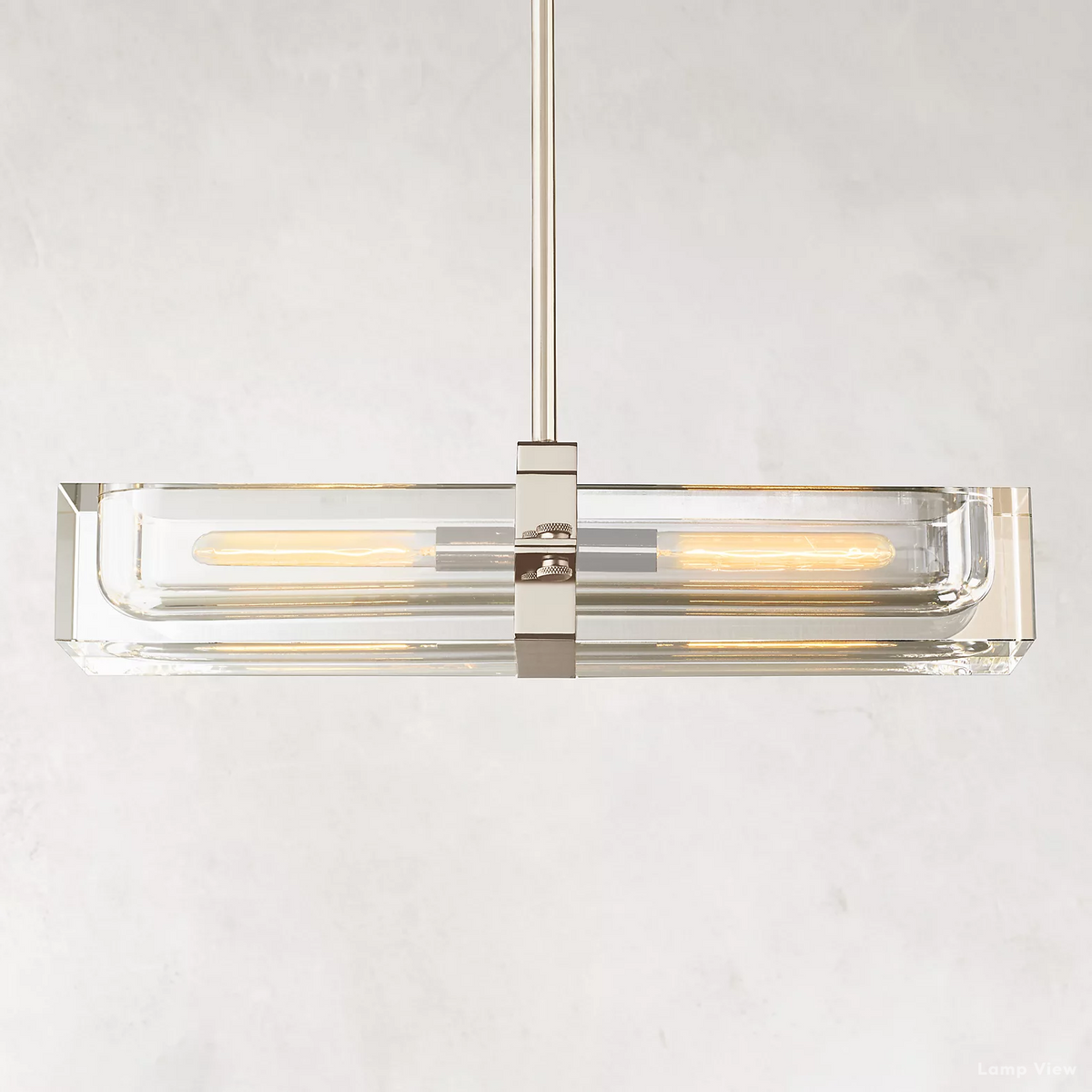 Savile Recessed Crystal Linear Chandelier 24"