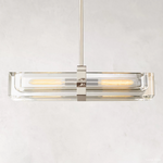 Savile Recessed Crystal Linear Chandelier 24"