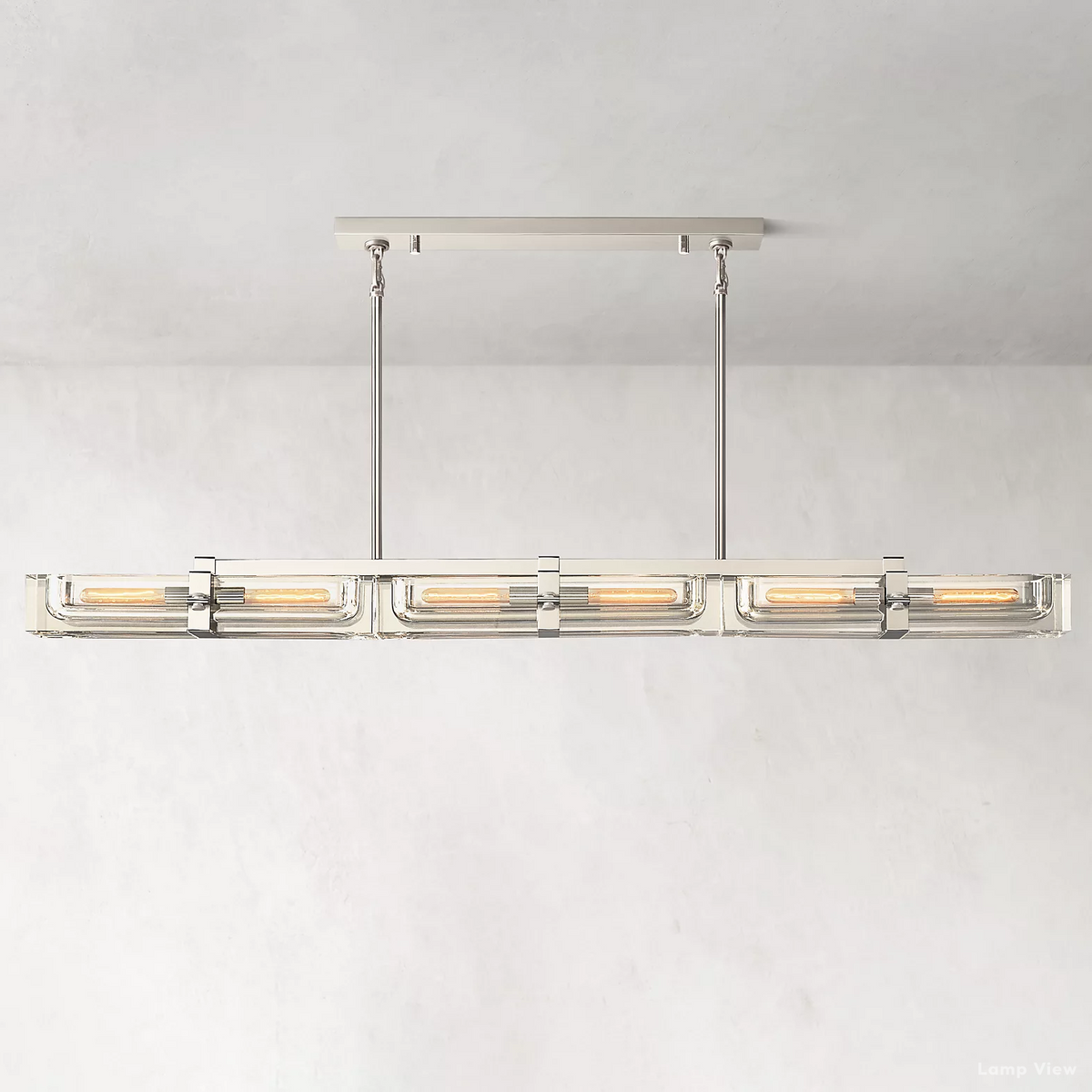 Savile Recessed Crystal Linear Chandelier 72"