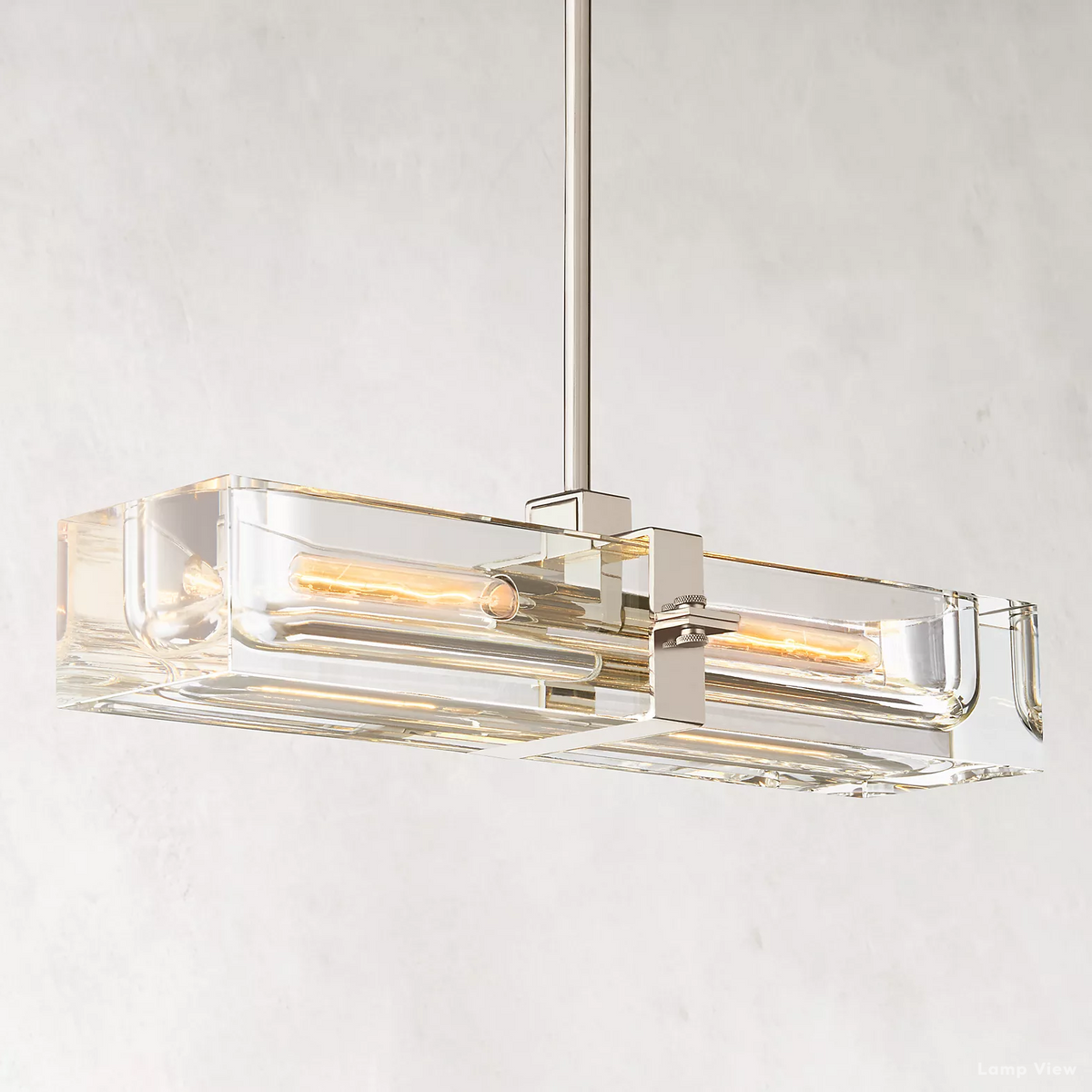 Savile Recessed Crystal Linear Chandelier 24"
