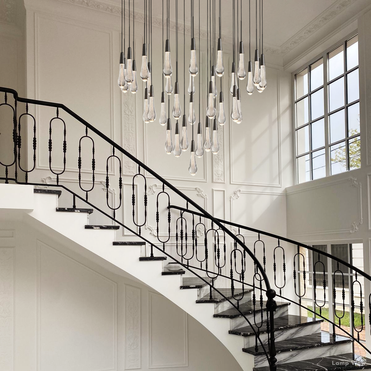 Soltaire Cascading Crystal Round Chandelier