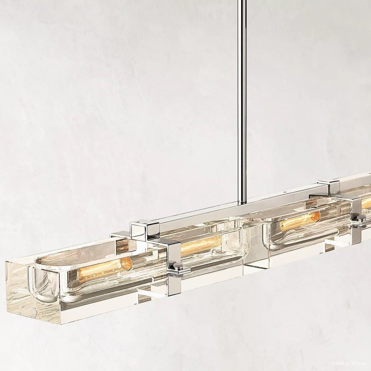 Savile Recessed Crystal Linear Chandelier 72"