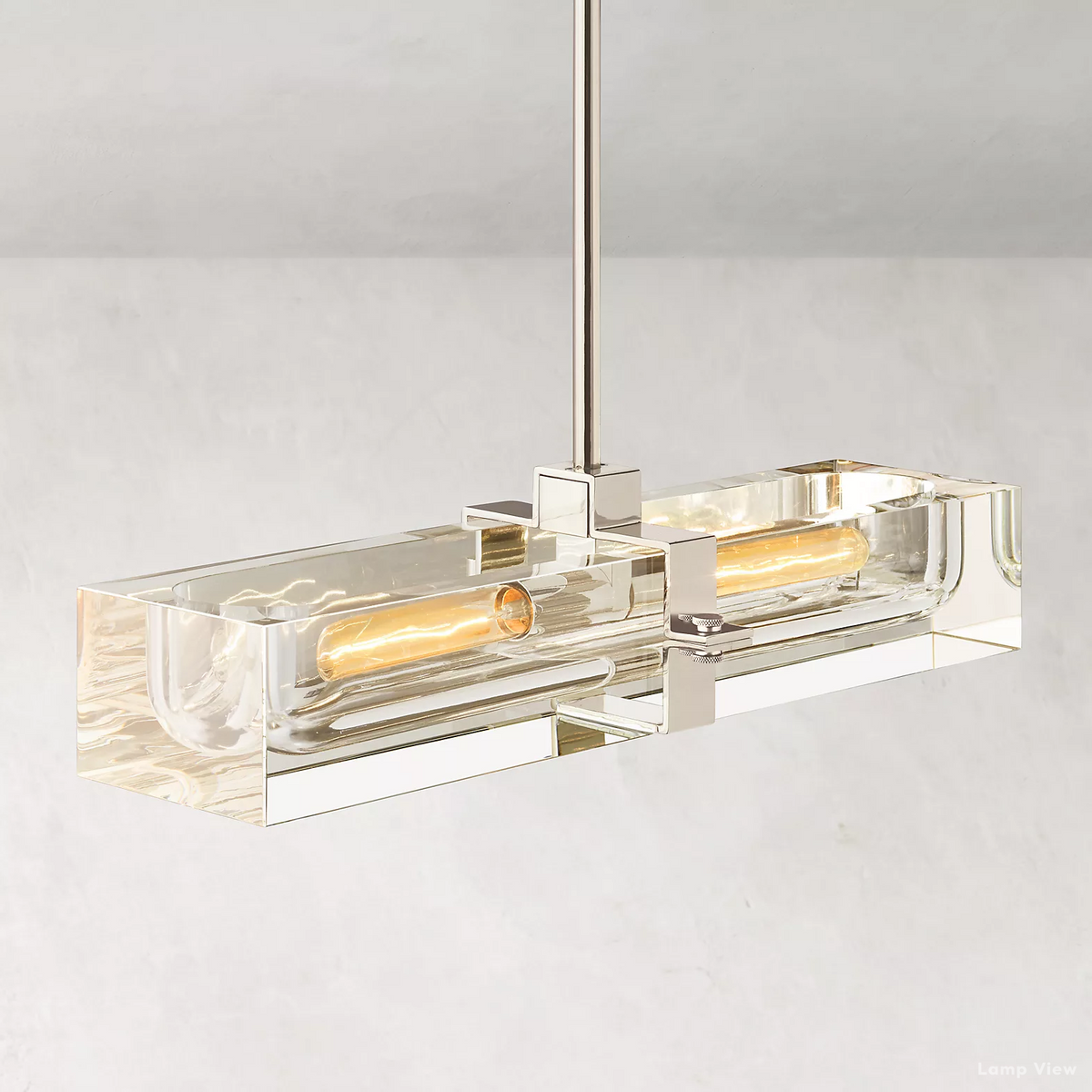 Savile Recessed Crystal Linear Chandelier 24"