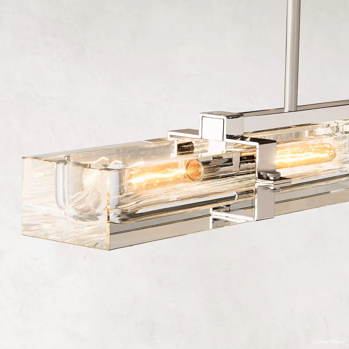 Savile Recessed Crystal Linear Chandelier 48"
