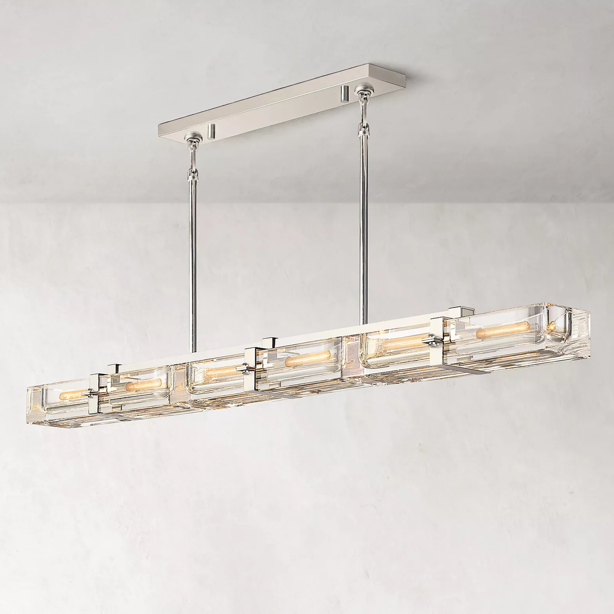 Savile Recessed Crystal Linear Chandelier 72"