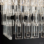 Marignan Chain Crystal Rectangle Chandelier 60"