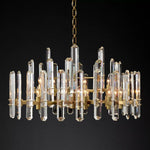 Mirello Prismed Crystal Round Chandelier 36"