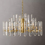 Mirello Prismed Crystal Round Chandelier 36"
