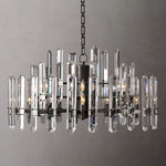 Mirello Prismed Crystal Round Chandelier 36"