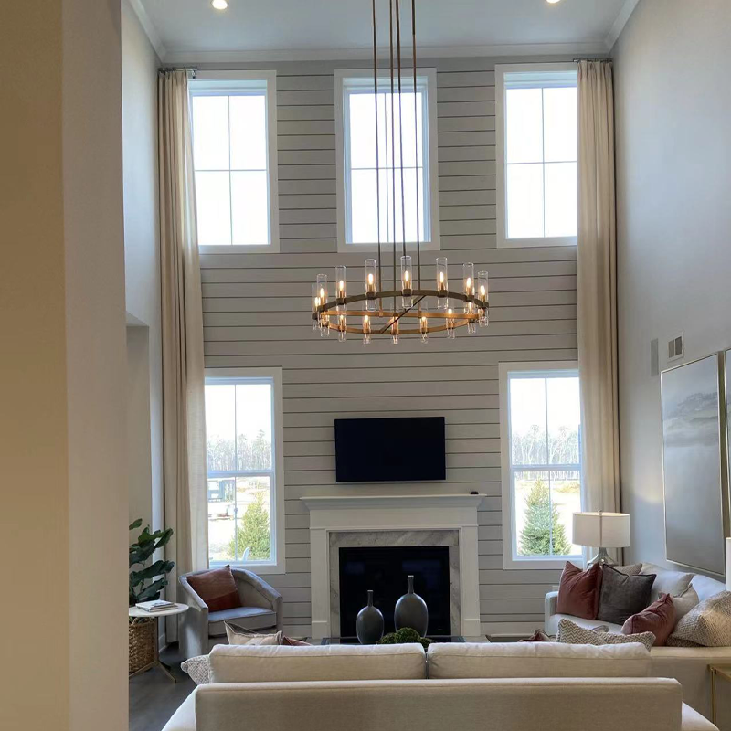 Ravelle Clear Glass Round Chandelier 48"