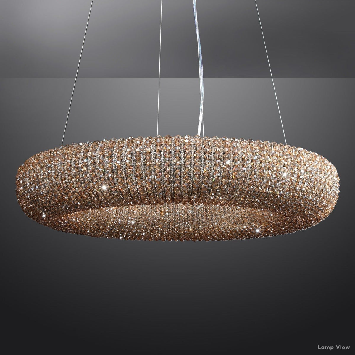 Halo Luminous Crystal Round Chandelier 59"