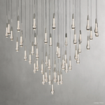 Soltaire Cascading Glass Round Chandelier