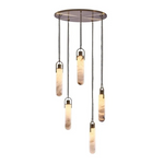 Alabaster 5 Lights Cluster Chandelier