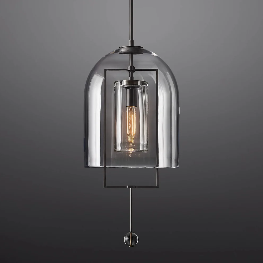 Fulcrum Cloche Glass Pendant Light