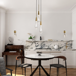 Soltaire Raindrop 3-Light Round Pendant