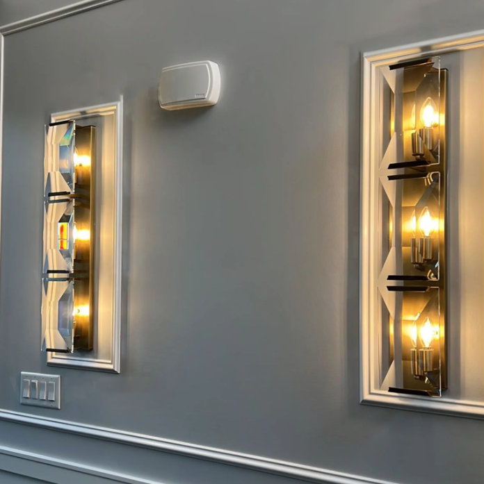 Harlow Chiseled Crystal Triple Wall Sconce