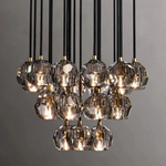 Boule Geometric Cristal Cluster Chandelier 24"