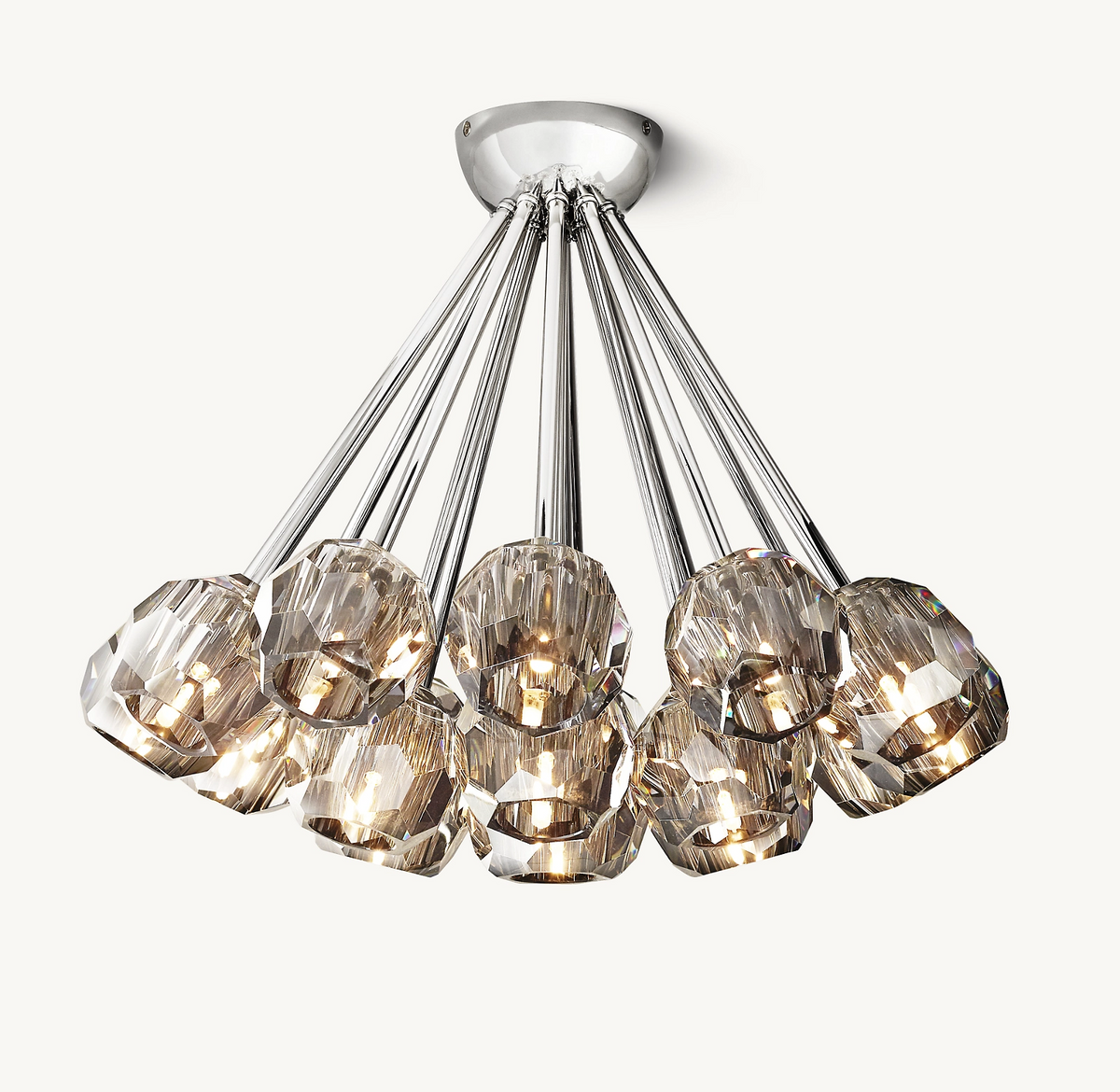 Boule Geometric Cristal Flush Mount 24"