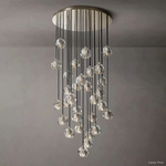 Boule Geometric Cristal Cluster Chandelier 30"