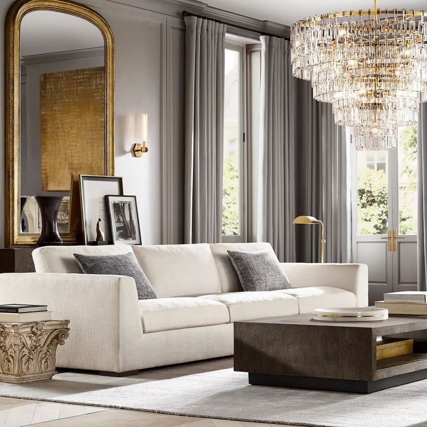 Marignan Chain Crystal Round Chandelier 36"