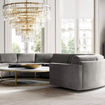 Marignan Chain Crystal Round Chandelier 36"