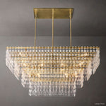 Marignan Chain Crystal Tiered Rectangle Chandelier 72"