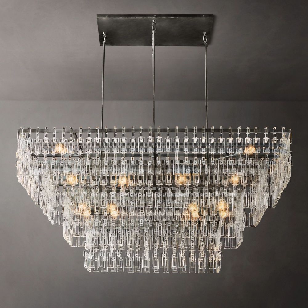 Marignan Tiered Rectangle Chandelier 72"
