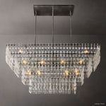 Marignan Chain Crystal Tiered Rectangle Chandelier 72"