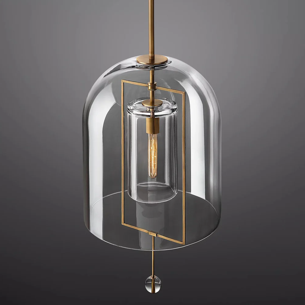 Fulcrum Cloche Glass Pendant Light