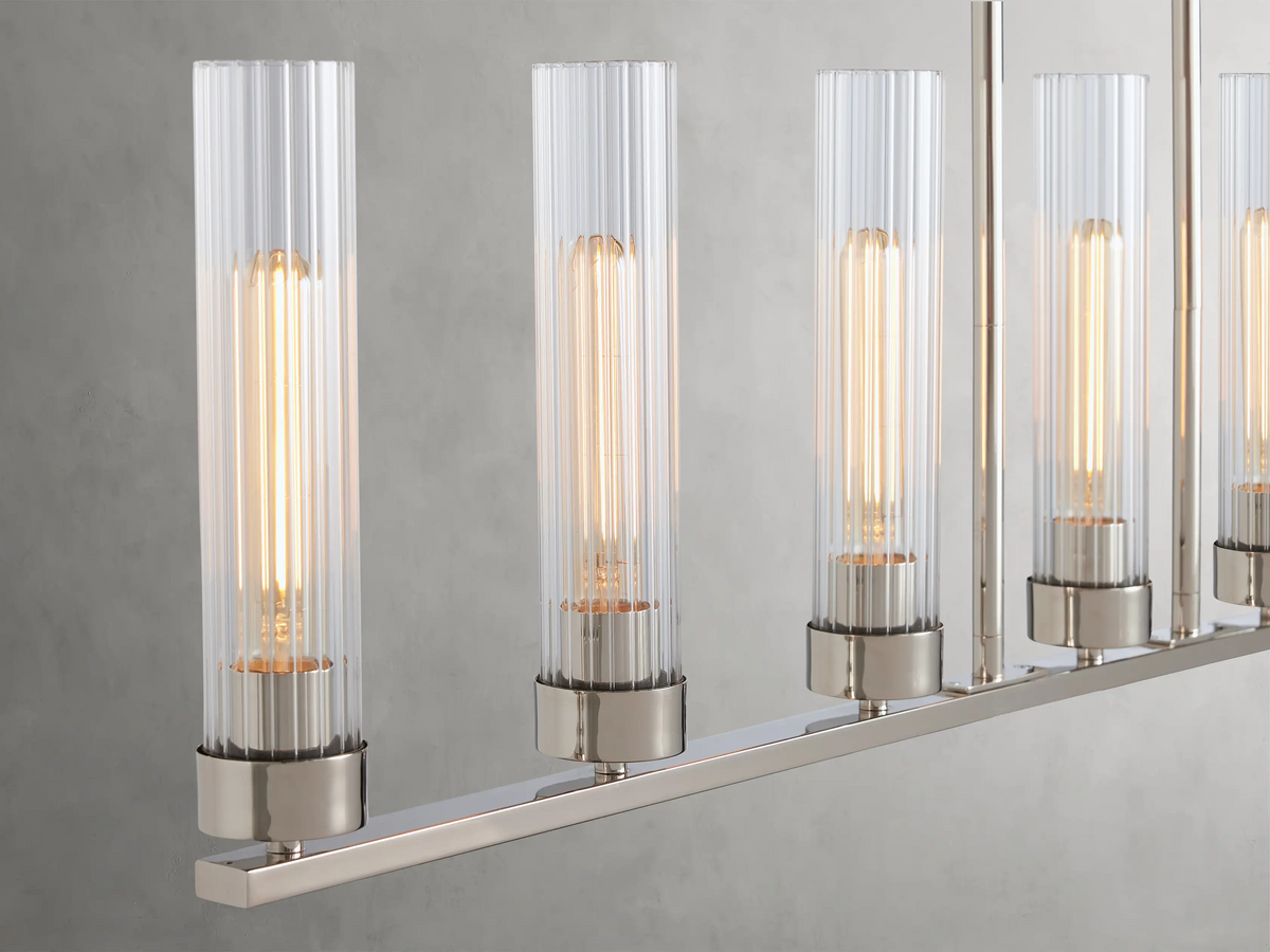 Andreas Ridged Tubular Linear Chandelier