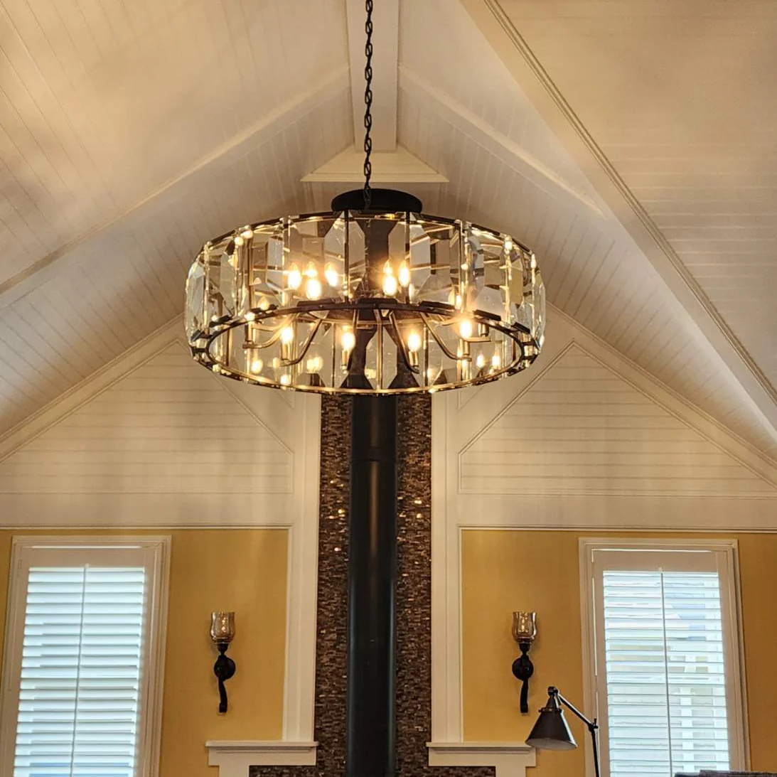 Harlow Chiseled Crystal Round Chandelier 31"