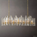 Mirello Prismed Crystal Linear Chandelier 54"