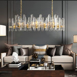 Mirello Prismed Crystal Linear Chandelier 72"