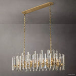 Mirello Prismed Crystal Linear Chandelier 72"