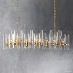Mirello Prismed Crystal Linear Chandelier 54"