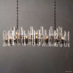 Mirello Prismed Crystal Linear Chandelier 54"