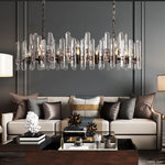 Mirello Prismed Crystal Linear Chandelier 72"