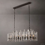 Mirello Prismed Crystal Linear Chandelier 54"