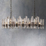 Mirello Prismed Crystal Linear Chandelier 54"