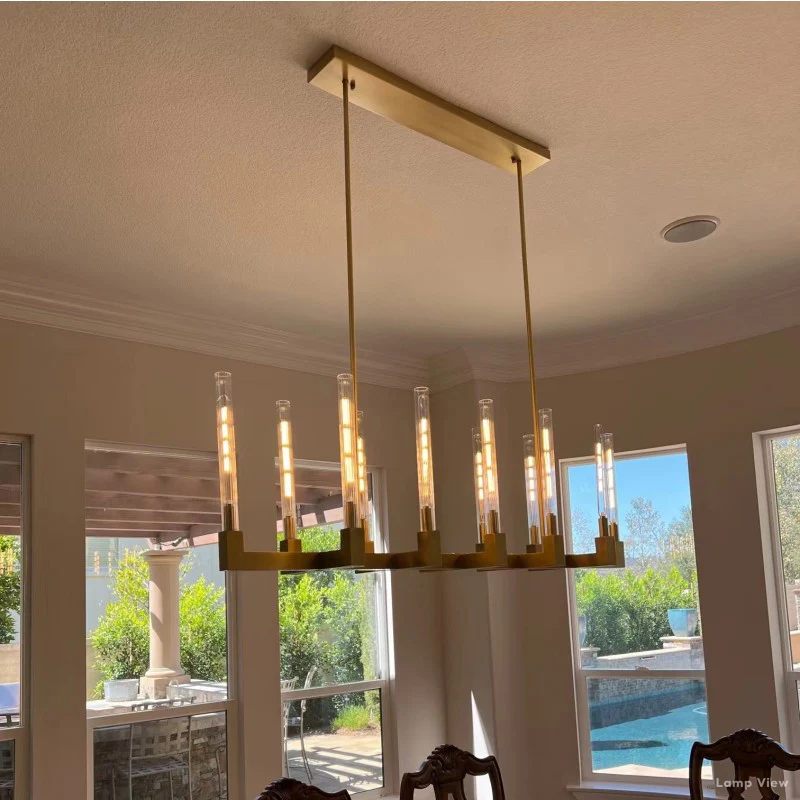 Cannele Beaux Arts Linear Chandelier 55"