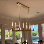 Cannele Beaux Arts Linear Chandelier 55"