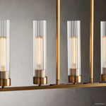 Andreas Ridged Tubular Linear Chandelier